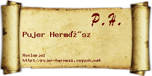 Pujer Hermész névjegykártya